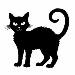 Halloween vector SVG Cut Files for Cricut, Cat Silhouette, Black Cat Svg, Spooky Svg