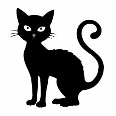 Halloween vector SVG Cut Files for Cricut, Cat Silhouette, Black Cat Svg, Spooky Svg