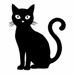 Halloween vector SVG Cut Files for Cricut, Cat Silhouette, Black Cat Svg, Spooky Svg