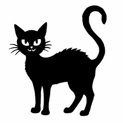 Halloween vector SVG Cut Files for Cricut, Cat Silhouette, Black Cat Svg, Spooky Svg