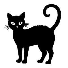 Halloween vector SVG Cut Files for Cricut, Cat Silhouette, Black Cat Svg, Spooky Svg