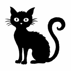Halloween vector SVG Cut Files for Cricut, Cat Silhouette, Black Cat Svg, Spooky Svg