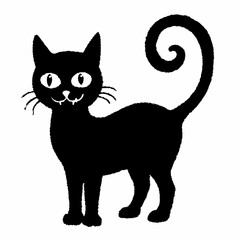 Halloween vector SVG Cut Files for Cricut, Cat Silhouette, Black Cat Svg, Spooky Svg