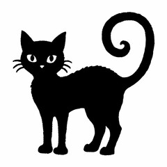 Halloween vector SVG Cut Files for Cricut, Cat Silhouette, Black Cat Svg, Spooky Svg