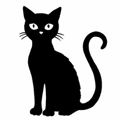 Halloween vector SVG Cut Files for Cricut, Cat Silhouette, Black Cat Svg, Spooky Svg
