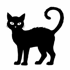 Halloween vector SVG Cut Files for Cricut, Cat Silhouette, Black Cat Svg, Spooky Svg