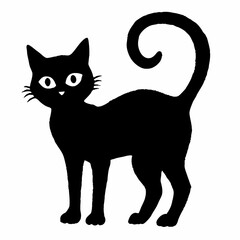 Obraz premium Halloween vector SVG Cut Files for Cricut, Cat Silhouette, Black Cat Svg, Spooky Svg