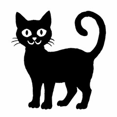 Halloween vector SVG Cut Files for Cricut, Cat Silhouette, Black Cat Svg, Spooky Svg