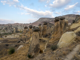 Mountain landscape valley Cappadocia Turkey