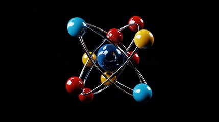 Abstract 3D Model of an Atom