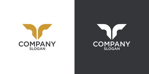 letter T abstract geometry logo vector design