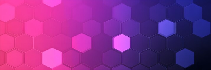 Obraz premium Hexagonal background with pink purple blue gradient hexagons, abstract futuristic geometric backdrop or wallpaper with copy space for text