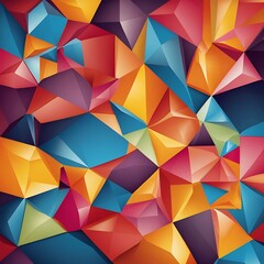 Obraz premium A vibrant background illustration featuring abstract geometric shapes, attractive bright abstract colorful variant shapes background