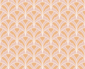 Classic art deco vector seamless pattern. Abstract vintage background. Geometric damask texture.