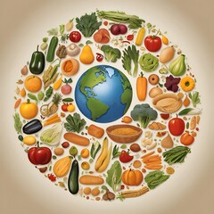 World Food Day in a Circular Design Outstanding Image
