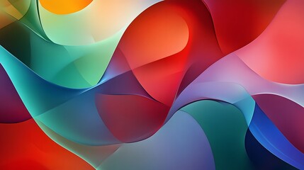 A colorful abstract background featuring a dynamic mix of red blue and green shapes with soft edges and overlapping elements