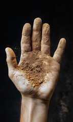 Soil in the hand