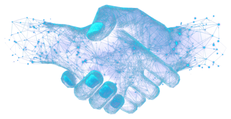 PNG Digital handshake network connection illustration