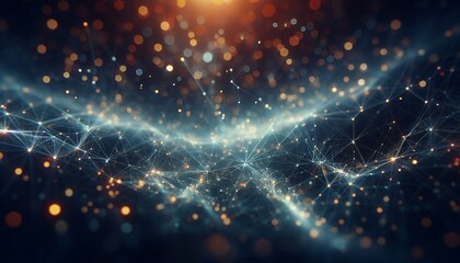 Obraz premium Abstract digital background of points and lines with glowing plexus