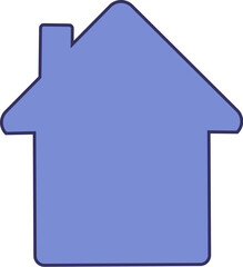 Shelter house to help homeless animals. Medical building. Image for design of pet store or veterinary clinic. Simple flat vector isolated on white background