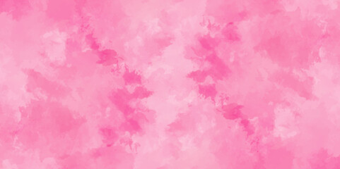 Fototapeta premium Abstract pink Wall Texture with Watercolor Brush Strokes. Soft pink pastel watercolor background. party invitation, packaging, surface design. Grunge and textured banner with free copy space.
