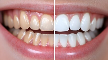 transformative Teeth Whitening, Before and After Visuals Showcase Radiant Smiles in Cosmetic Dentistry