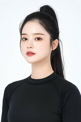 Confident Young Woman in Sportswear Posing for Fitness and Wellness Portrait