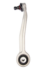 new suspension arm of a vehicle on a white background. New suspension lower control arm of a vehicle, isolated on white background