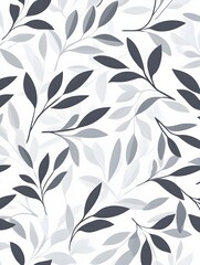 Vector light grey leaves bursts seamless repeat pattern design background texture. Perfect for modern greeting cards, wallpaper, fabric, home decor, wrapping projects