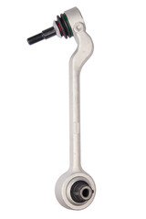 new suspension arm of a vehicle on a white background. New suspension lower control arm of a vehicle, isolated on white background