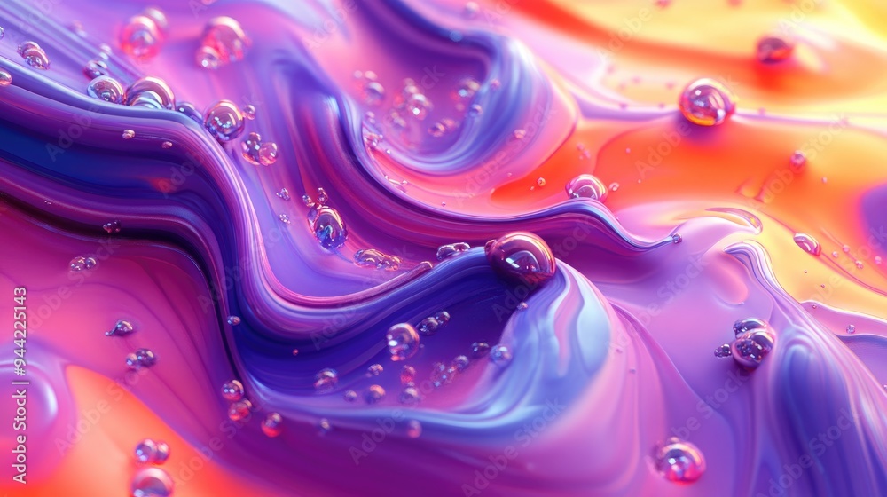 Poster Abstraction paint in a 3D cartoon rendering