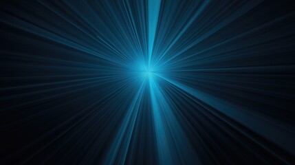 Fototapeta premium Blue fantasy rays in a 3D cartoon rendering on a black background