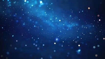 Blurred star and milky way galaxy on night sky background in 3D cartoon rendering