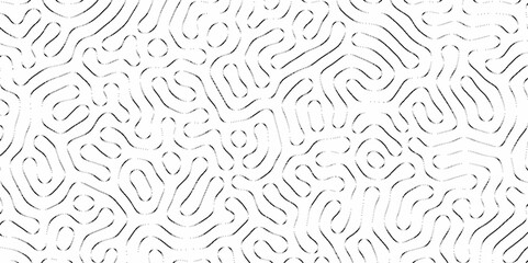 Obraz premium Abstract Turing organic wallpaper with background. Turing reaction diffusion monochrome seamless pattern with chaotic motion. Natural seamless line pattern. Linear design with biological shapes.