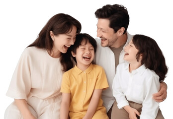 PNG  Happy family laughing together
