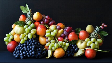 A Colorful Still Life Arrangement of Fresh Fruit