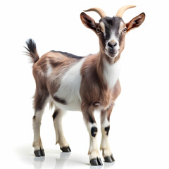 goat standing up isolated on a-white background