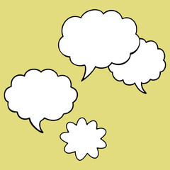 Speech bubbles icon set. Chat icon message symbol. Online message speech bubble social media app. Web chats sign. Chat icon. Line chat icons for flat design. Talk Balloon icons. Chat speech bubble.