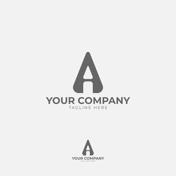 This logo features a prominent "A" in a geometric form. Its minimalist design with clean lines and sharp angles creates a modern and elegant look, ideal for brands that value simplicity