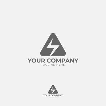 This logo features a prominent "A" in a geometric form. Its minimalist design with clean lines and sharp angles creates a modern and elegant look, ideal for brands that value simplicity