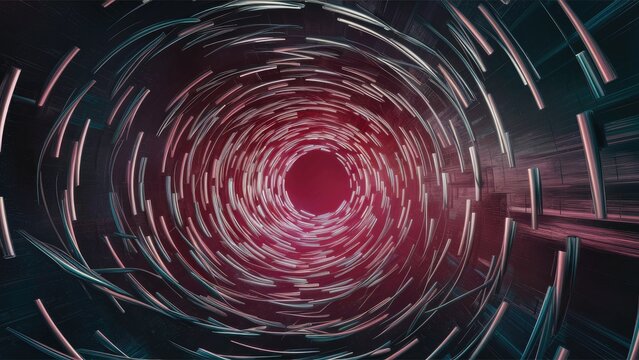 Dynamic Wave Function Series: Abstract Swirling Patterns Representing Modern Science and Research Themes.