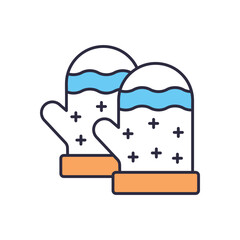 Winter Gloves vector icon