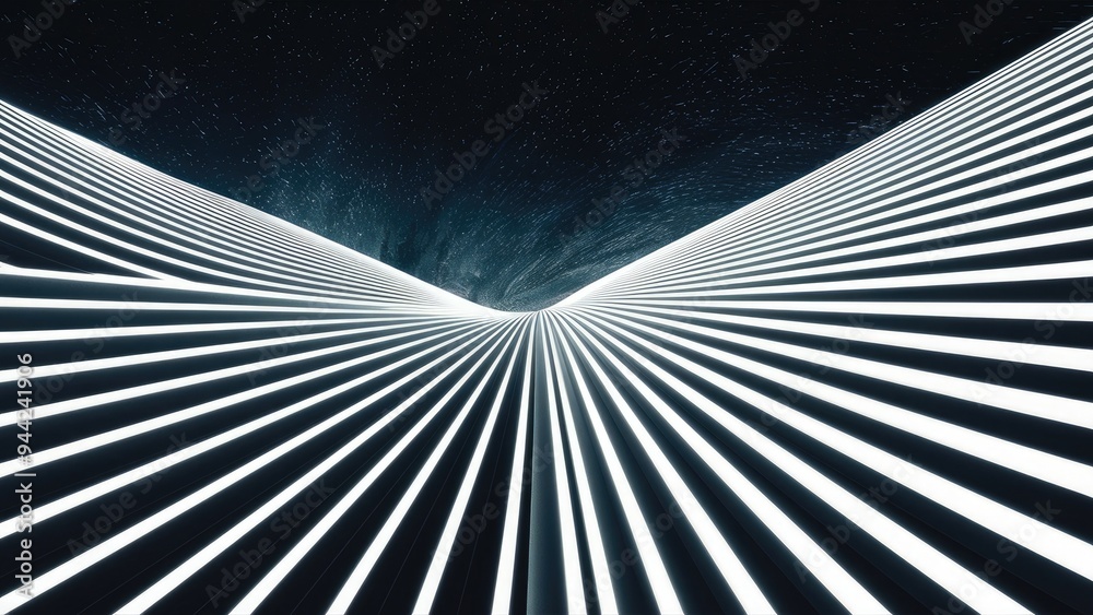 Poster elegant diagonal abstract white striped wave lines creating a technological background texture.