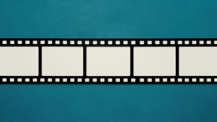 Fototapeta premium Film strip with a blank frame for creativity.