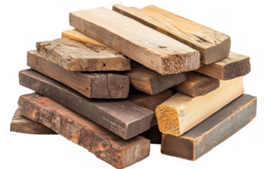 Pile of Wooden Planks and Debris