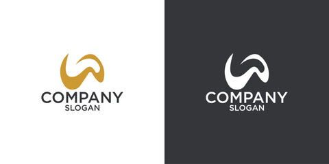 letter w abstract geometry logo vector design