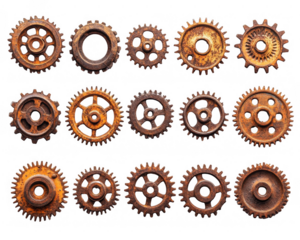 Collection of Rusted Gears