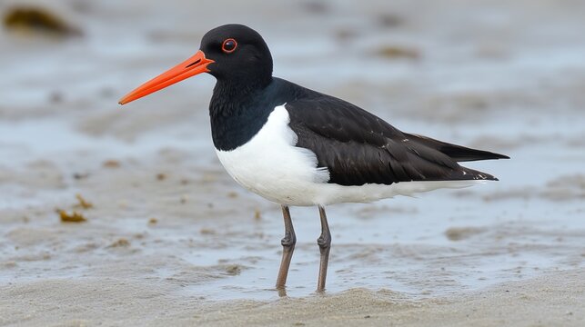 The Eurasian oystercatcher (Haematopus ostralegus), also known as the common pied oystercatcher, is a wading bird predominantly found on sea coasts and coastal zones.