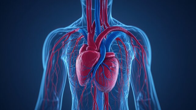 The human circulatory system comprises the heart, blood, and blood vessels, including the pulmonary circulation. Arteries transport blood from the heart, while veins return blood to the heart. 