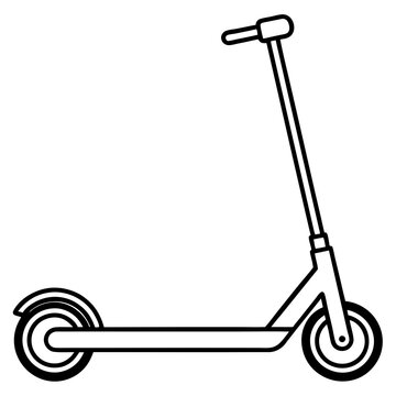 recommend clip art: Electric Scooter line Art Vector